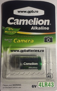 Camelion baterie alcalina 6V 27PXA 4LR43 12,85mm x h20,5mm 